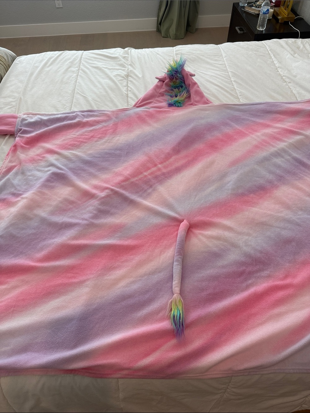 Kids Unicorn Hooded Sleep Sack - Pink Pastel Gradient